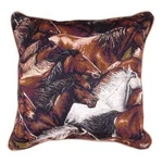 Simply Home 17" Wild Running Mustang Horses Decorative Accent Throw Pillow. Fixed Price $31.49.