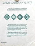 Great American Quilts 4 Printed Fill Size Template Patterns 1987 Oxmoor House. Fixed Price $8.00.