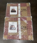 2 Nwt Vhc Nine Patchwork Standard Shams Star Country Western Cowboy Shabby. Fixed Price $30.00.