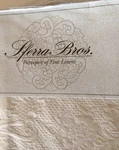 New Set Of 2 Sferra Bros Ivory Ribbon Bows Standard Pillow Sham Cotton Matelasse. Fixed Price $92.00.