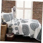 Shaila Medallion Quilt Mandala Print Reversible 3 Piece Bedding King Blue. Fixed Price $113.89.