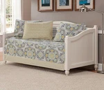 Mk Home 5PC Daybed Set Quilted Bedspread Coverlet Floral Yellow White Gray Li.... Fixed Price $49.68.