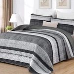 Dobuyly Grey Queen Quilt Set, Boho Bedspread Size, Striped Bedding Sets.... Fixed Price $45.81.