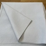 Matouk Pearl Egyptian Cotton Quilted Coverlet Silver 91" X 94. Fixed Price $99.00.