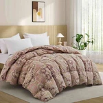 Soft Oversize Boho Paisley Flower Print Down Comforter, King Queen Bed Blanket. Fixed Price $72.99.