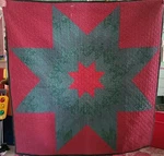 Beautiful Christmas Winter Star 52X55" Holiday Throw Quilt Country Farmhouse. Fixed Price $14.99.