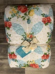 The Pioneer Woman Knotted Pintuck Design Vintage Floral Quilt, King Size 2 Shams. Fixed Price $135.00.