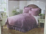 Noble Excellence Villa King Pillow Sham Milano 20X36" Purple Bedding New. Fixed Price $12.50.