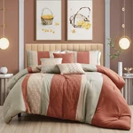 Hig 6-PIECE Patchwork Comforter Set With Decorative Pillow, Soft Cozy Bedding. Fixed Price $63.99.