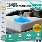 Ohgeni Waterproof Mattress Protector, Queen Size Fitted Sheet With Deep Pocke.... Fixed Price $20.80.