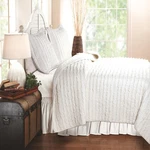 Greenland Home Fashion Ruffled Quilt Pillow Sham Set - White. Fixed Price $154.21.