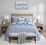 Madison Park Signature Harmony 4PC Oversized Reversible Matelasse Coverlet Blue. Fixed Price $99.00.