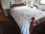 Plush Soft Peachy/pinks & Greens Floral Cotton Chenille Bedspread - 87" X 102". Fixed Price $99.00.