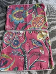 Set Of 2 Custom Thibaut Pillows Windsor Pink. Fixed Price $125.00.