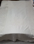 Martha Stewart Collection Quilted Bedspread Coverlet Ivory Floral Twin Scalloped. Fixed Price $59.99.