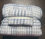 Pottery Barn Teen Chase Waffle Plaid Quilt Twin/twin Xl W/ Std Sham Nwot Read. Fixed Price $140.00.