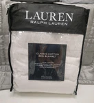 Lauren Ralph Classic Cotton Blanket, Full/queen Lucent White. Fixed Price $58.99.