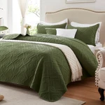 Leaonme Quilt Set King Size 3 Pieces, Lightweight Olive Green BEDSPREAD-98''X106. Fixed Price $50.24.