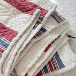 Ralph Lauren Quilt American Summer Striped King Red White Blue Cotton. Fixed Price $149.00.