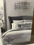 Hudson Park Ombre Tile King Coverlet Silver Polyester Linen Acrylic Cotton Blend. Fixed Price $120.00.