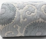 Pottery Barn Alanya Suzani Quilt Full Queen Chambray Blue New Bedding. Fixed Price $209.99.