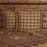 Rustic Euro Sham Tan Prescott Cotton Plaid Square Bedroom Decor Vhc Brands. Fixed Price $27.94.