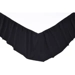 Solid Black 100% Cotton King Bed Skirt, Vhc, Dust Ruffle For Victory Quilt Set. Fixed Price $31.96.