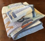 Pottery Barn Kids Baseball Mlb Patchwork 3PC Full Queen Quilt Comforter Sham Set. Fixed Price $149.99.