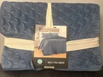 Martha Stewart Collection Opal Velvet Queen Quilt (only) 88 X92. Fixed Price $74.99.