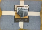 Martha Stewart Full/queen Tufted Chambray Quilt 3PC Set Blue Nip Msrp $400. Fixed Price $144.99.