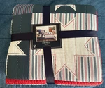 Set Of Miller Patriotic Embroidered Quilt King Coverlet 2 Shams $319 Rwb. Fixed Price $74.99.