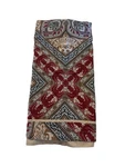Noble Excellence Villa King Pillow Sham Medallion Maroon Tan Blue Button. Fixed Price $7.50.
