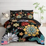Nttopship 7 Pieces Colorful Floral Comforter Set Bohemian Botanical Bedding Full. Fixed Price $82.82.