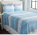 Home Reflections Fair Isle Print Quilt Set With Tote Winter Ice- King. Fixed Price $59.99.