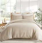 Levtex Cloud Waffle Textured 2 Pc Duvet Cover Set Taupe Twin. Fixed Price $74.24.