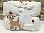 1 Pottery Barn Kids Rudolph Reindeer Applique Christmas Twin Size Multi New. Fixed Price $177.77.