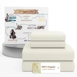 Supreme Elegance 100% Organic Cotton King Sheet Set Crisp Percale, Lightwei.... Fixed Price $83.18.