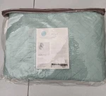Martha Stewart Teal Blue Basket Stich Design Reversible Twin Quilt 100% Cotton. Fixed Price $79.99.