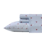 Queen Sheets Cotton Percale Bedding Set Casual Home Decor Lobster Walk Red. Fixed Price $89.99.