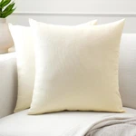 Encasa Xo Throw Pillow Covers 18X18 Set Of 2 Natural No Inserts Cotton. Fixed Price $14.43.