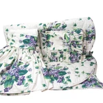 Waverly Sweet Violets Floral Cotton Custom Twin Scallop Quilt Set. Fixed Price $250.00.