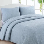 Coastal Quilt Set King Blue Pillow Shams 3 Piece Cotton Reversible Bedding Cover. Fixed Price $119.48.