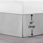 Luxury Bed Skirt Pleated 16" Drop Solid Premium Soft Microfiber Dust Ruffle. Fixed Price $13.99.