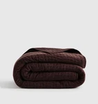 Quince European Linen Cotton Stitch Quilt Espresso Brown King Cal. Fixed Price $98.00.