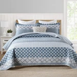 Kaloola Blue Quilts Queen Size, 100% Cotton Ultra Soft Lightweight Quilted Be.... Fixed Price $128.73.