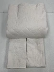 Trina Turk 3PC King Dream Weaver Coverlet Set White Preowned W/defects. Fixed Price $69.99.