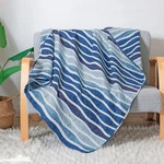 Slpr Blue Wave 50 X 60 Quilted Throw Blanket, Coastal Beach House Fo. Fixed Price $41.74.