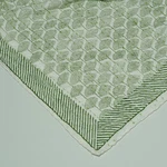 Minimal Leaf Design Green Cotton Kantha Quilt Handmade Bedspread. Fixed Price $116.45.