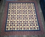 Cracker Barrel Bedding Quilt By Donna Sharp Maroon Cream Patchwork Queen 90X90. Fixed Price $135.00.
