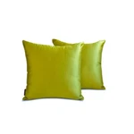 Chartreuse Satin Solid Set Of 2, Throw Pillow Cover - Slub. Fixed Price $27.35.